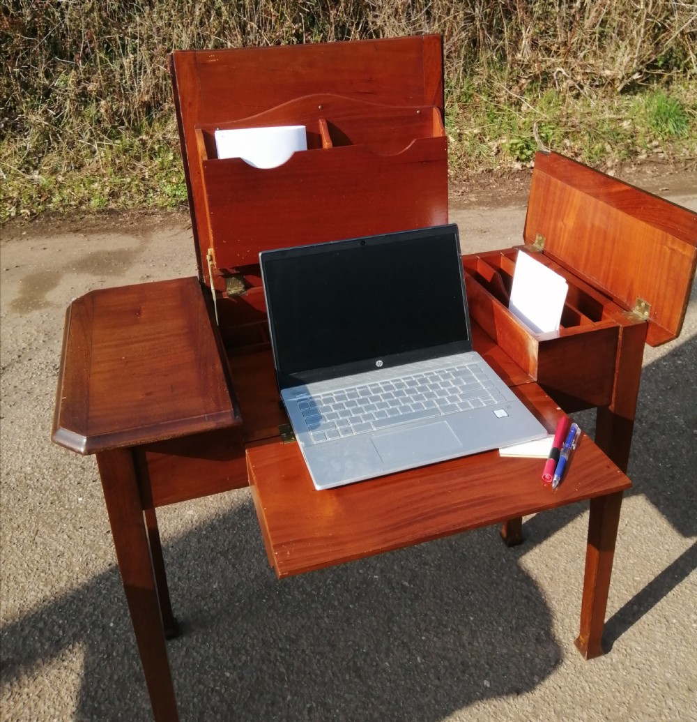 Edwardian Britisher metaphoric writing desk. View V