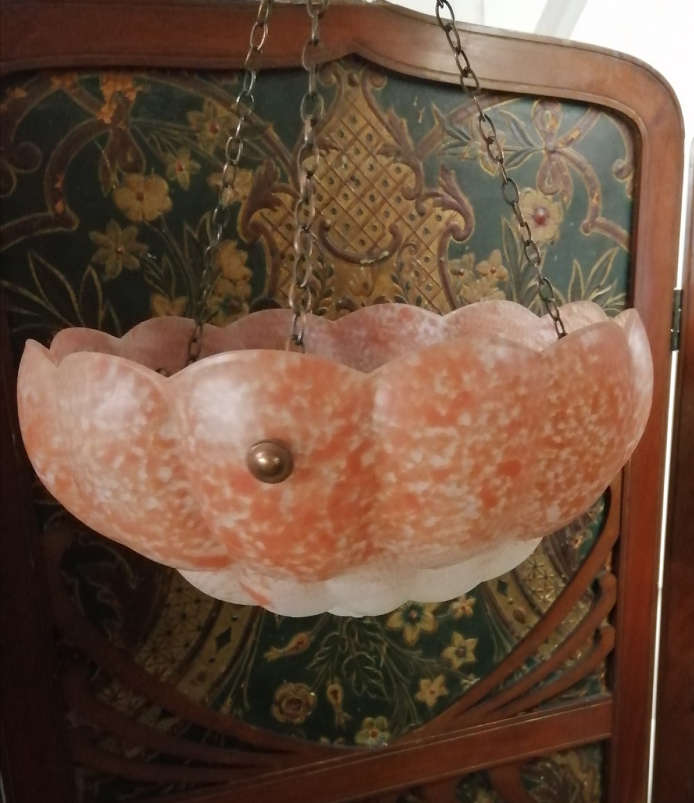 Beautiful art deco glass light shade