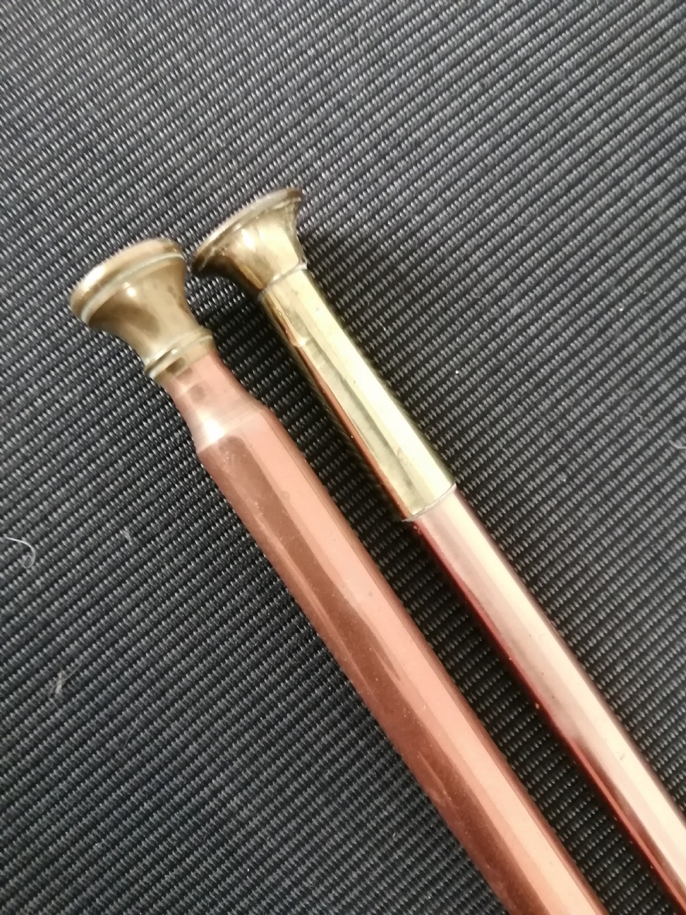2 lovely antique copper and brass hunting horns View VI