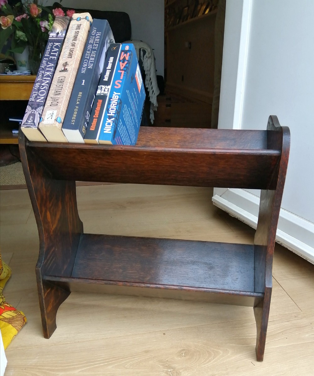 Art's and crafts two tier book trough View II