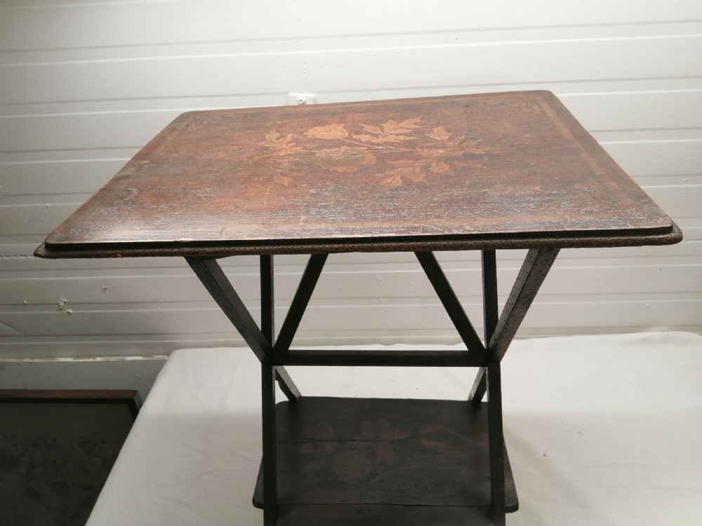 19c folk art pine table. View VIII