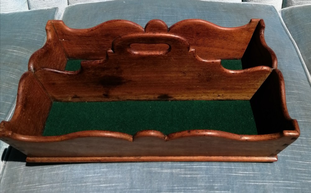 Georgian mahogany cutlery tray.