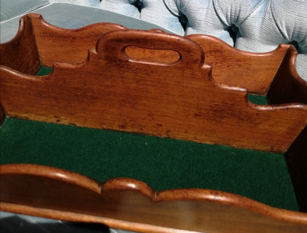 Georgian mahogany cutlery tray. View II