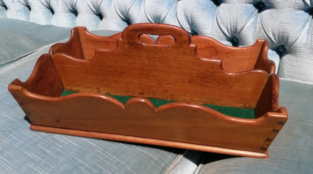 Georgian mahogany cutlery tray. View III