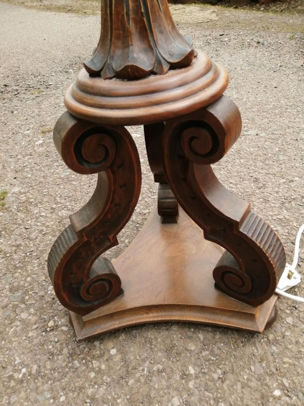  Antique Italian walnut standard lamp View II