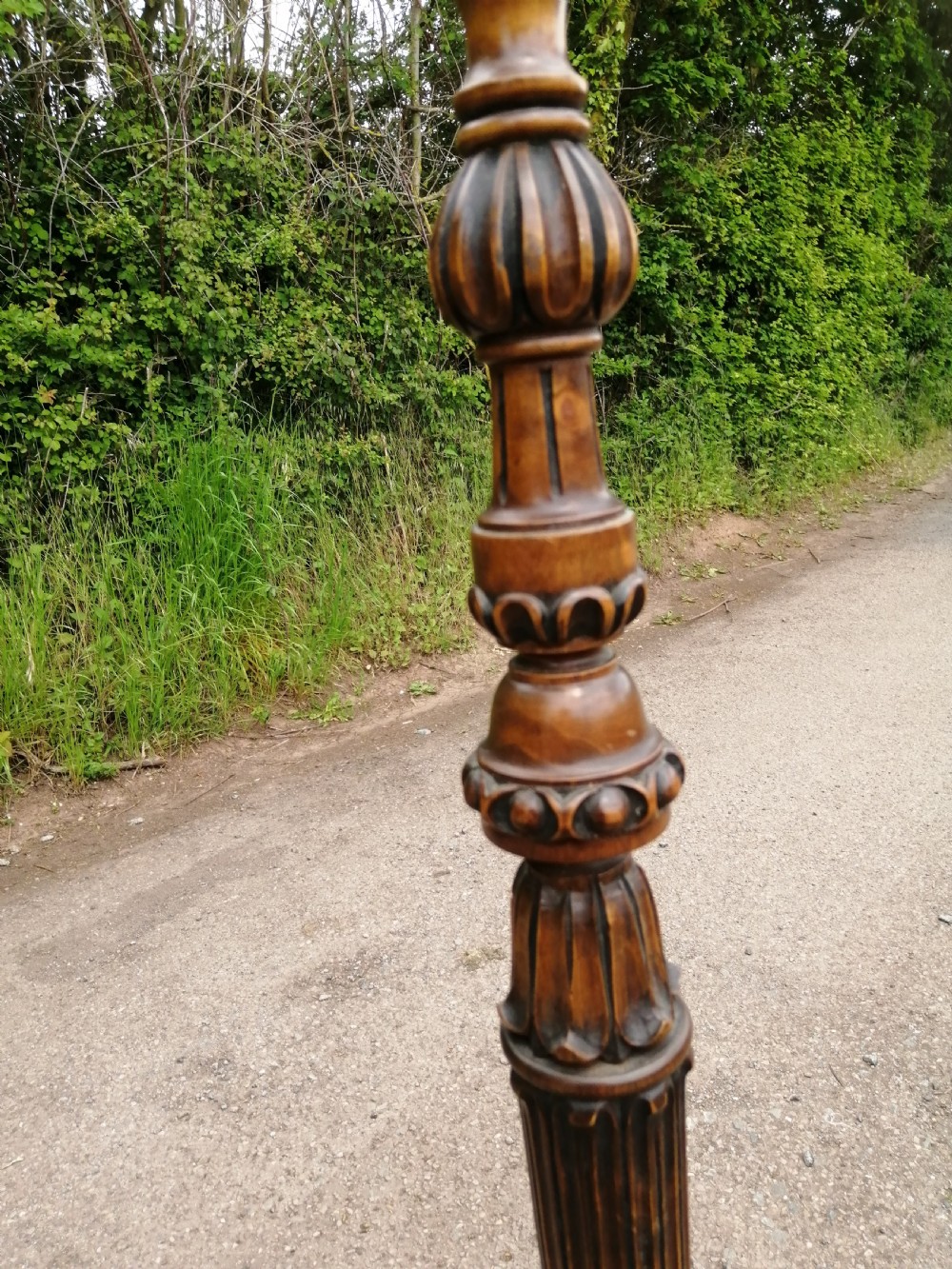  Antique Italian walnut standard lamp View V