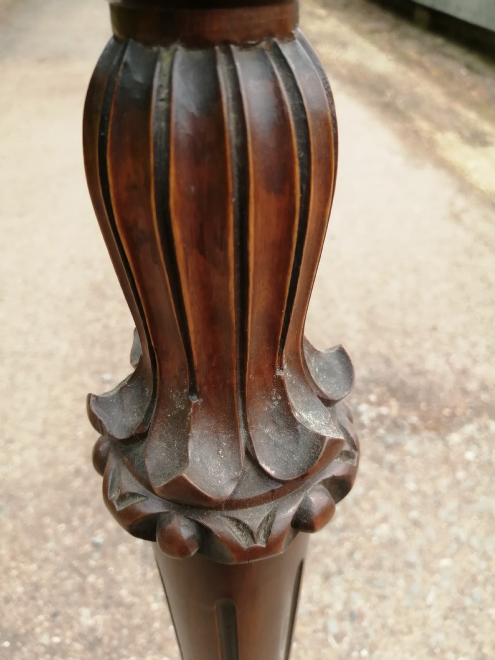 Antique Italian walnut standard lamp View VI