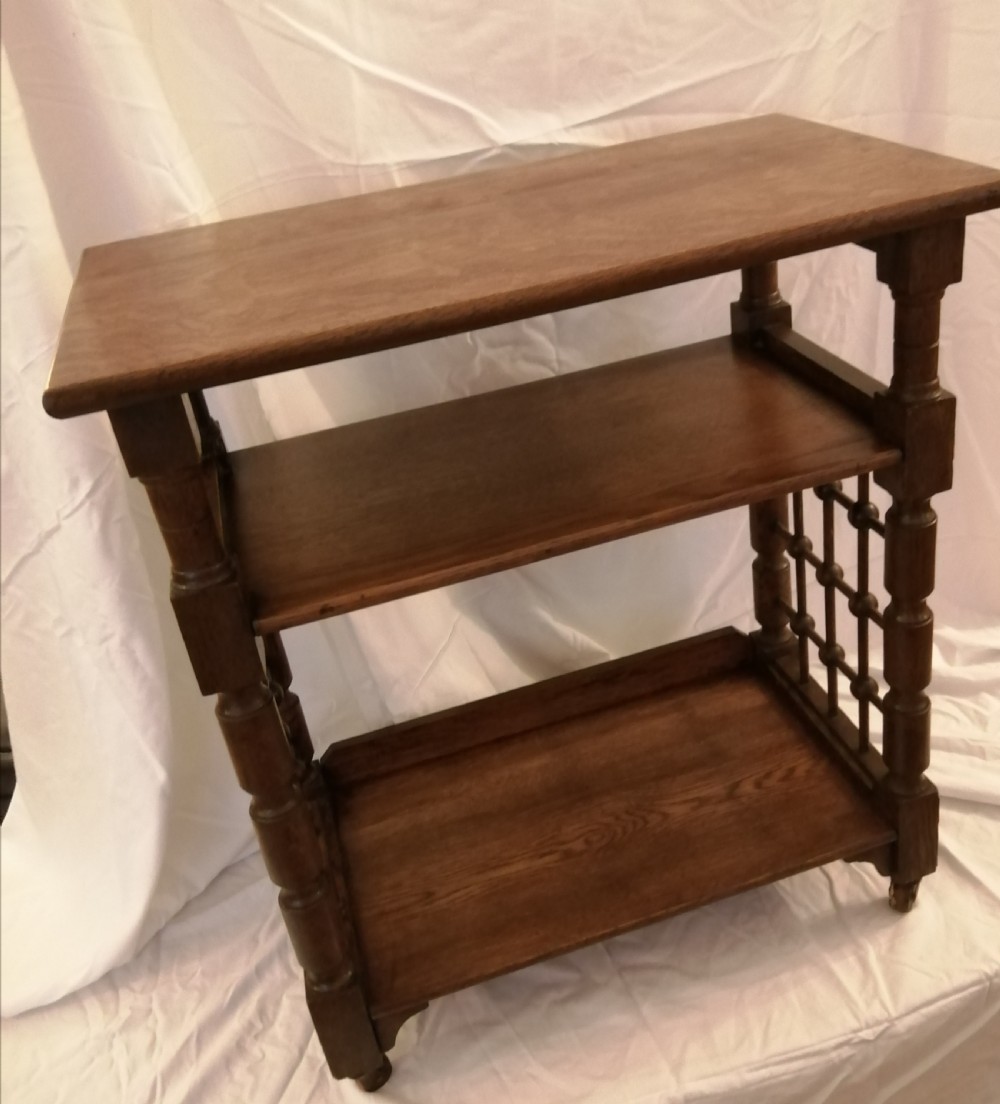 Liberty art's and crafts oak open bookcase