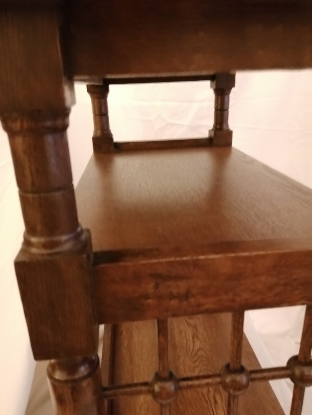Liberty art's and crafts oak open bookcase View VI