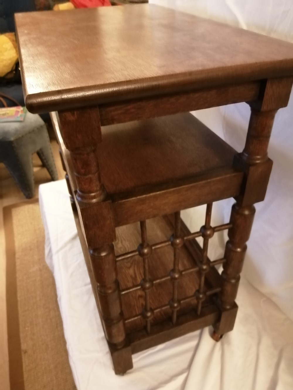 Liberty art's and crafts oak open bookcase View VIII