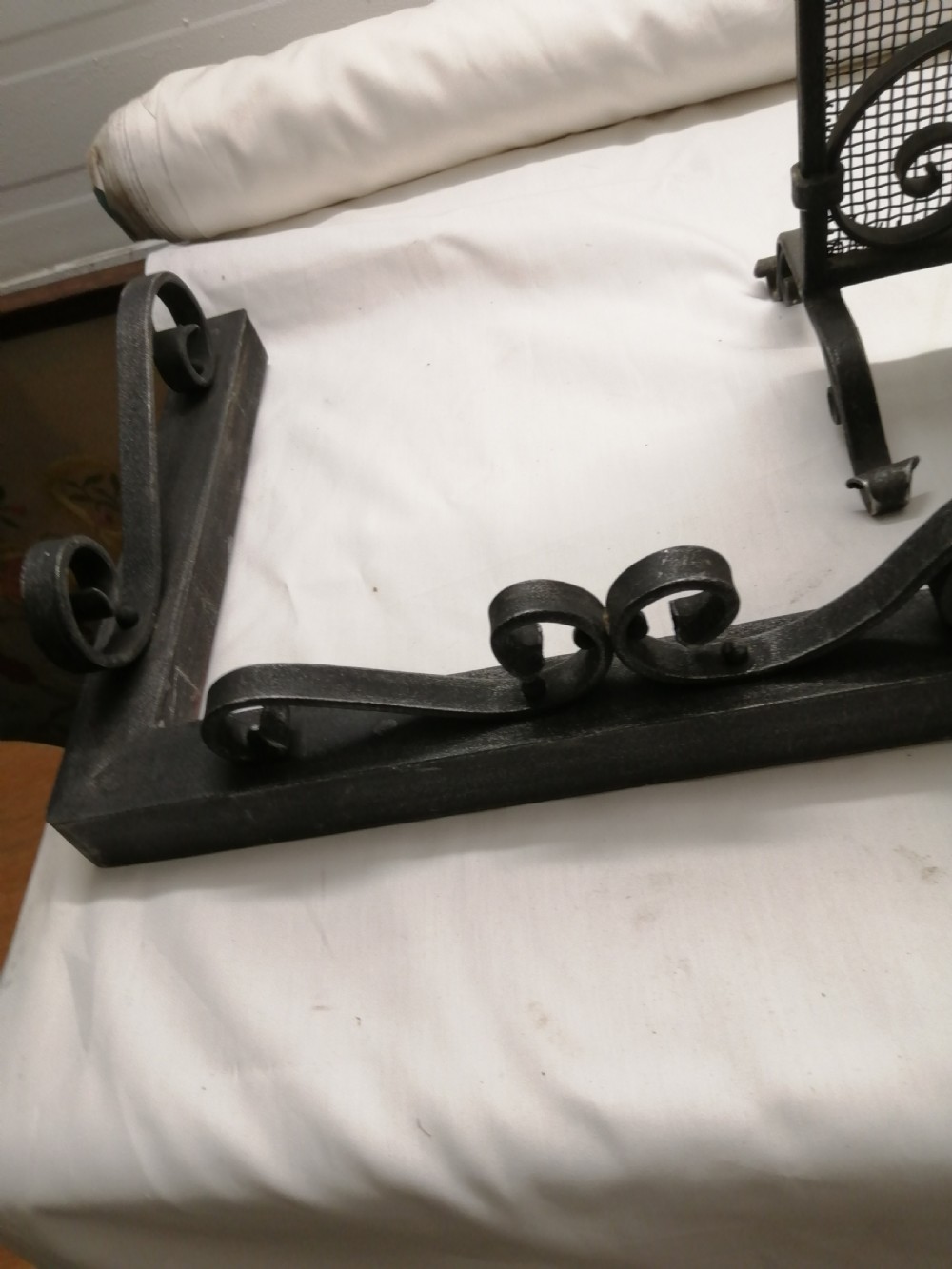 Antique blackened steel , complete fire set. View III