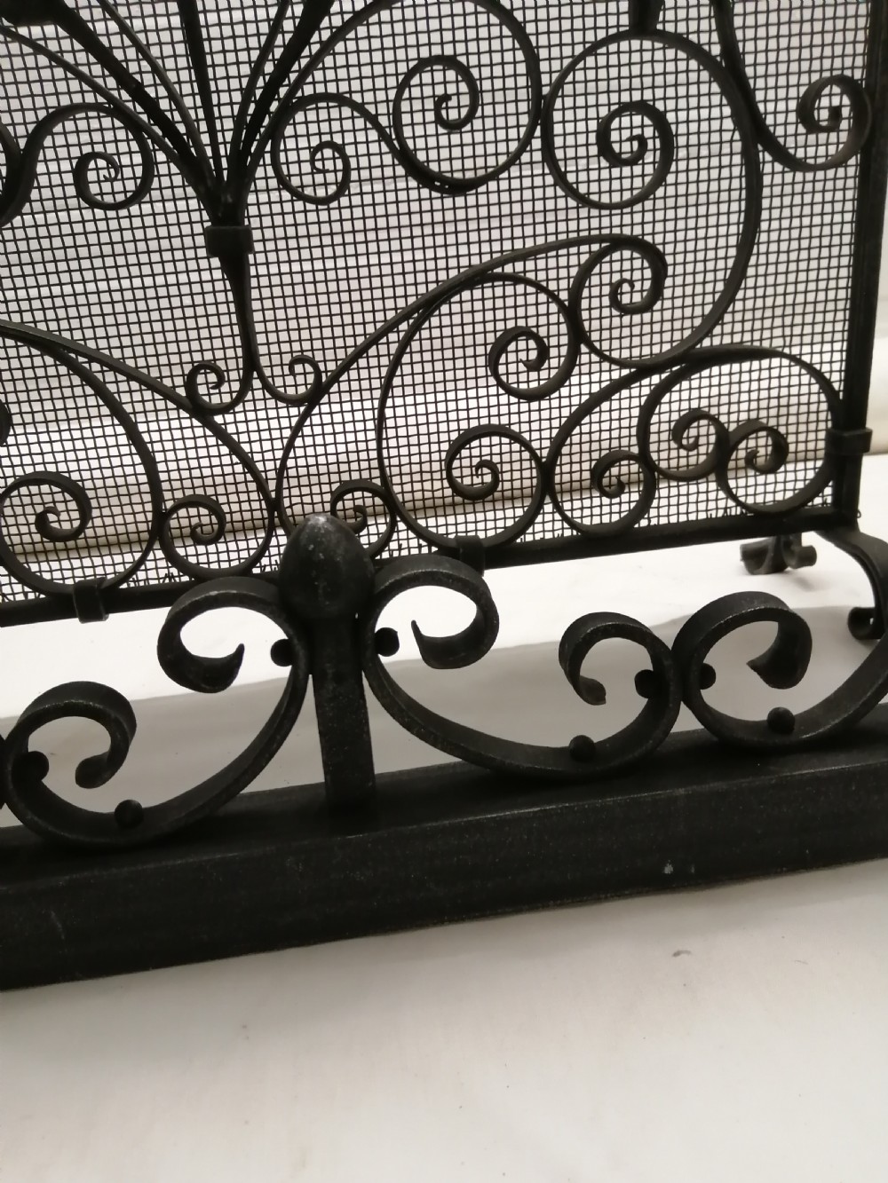Antique blackened steel , complete fire set. View V