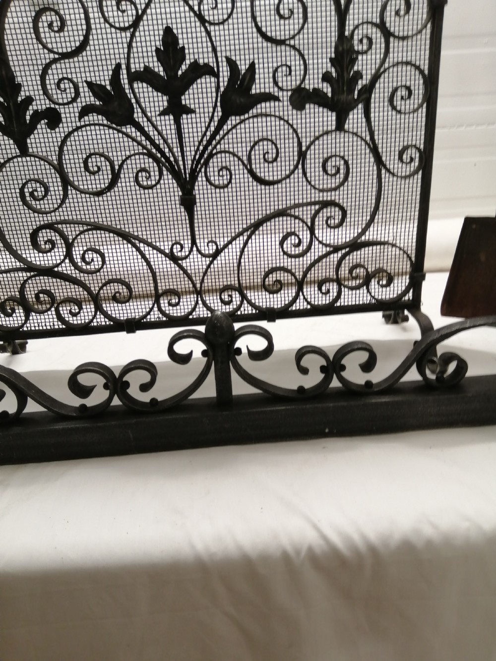Antique blackened steel , complete fire set. View X
