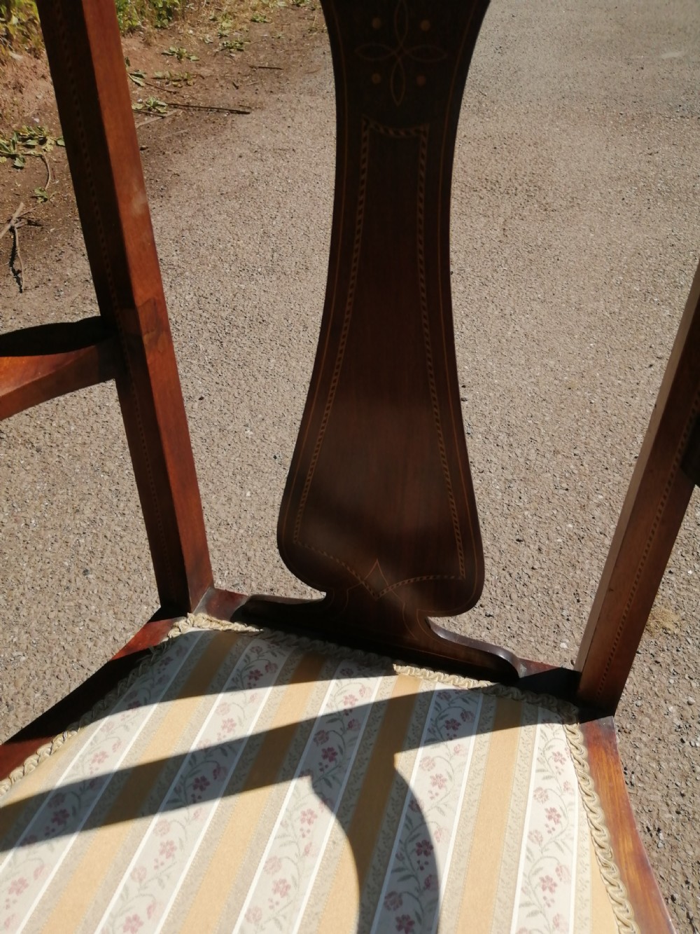 Arts and Crafts inlaid mahogany arm chair, possibly Scottish. View VI