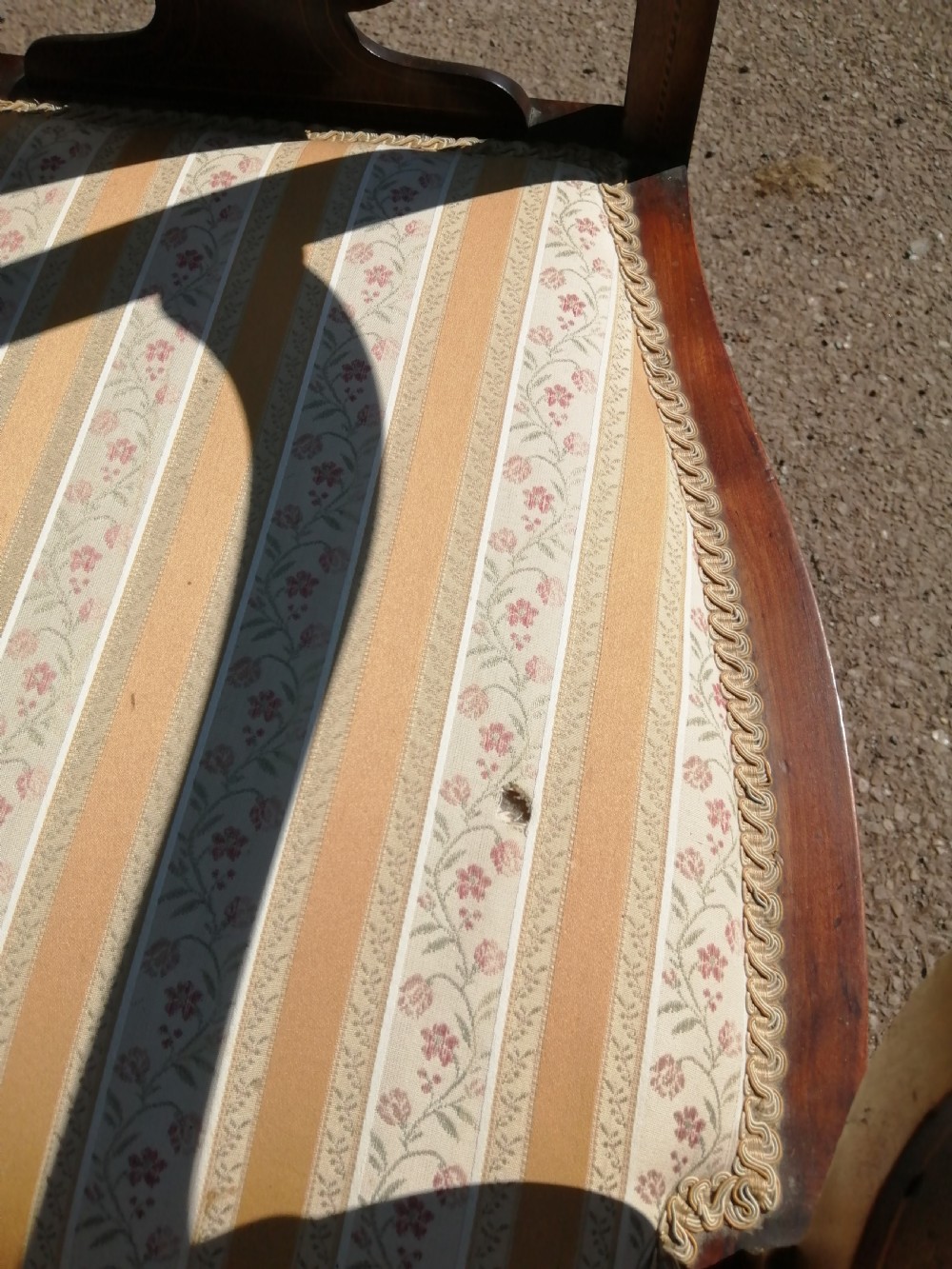 Arts and Crafts inlaid mahogany arm chair, possibly Scottish. View VIII