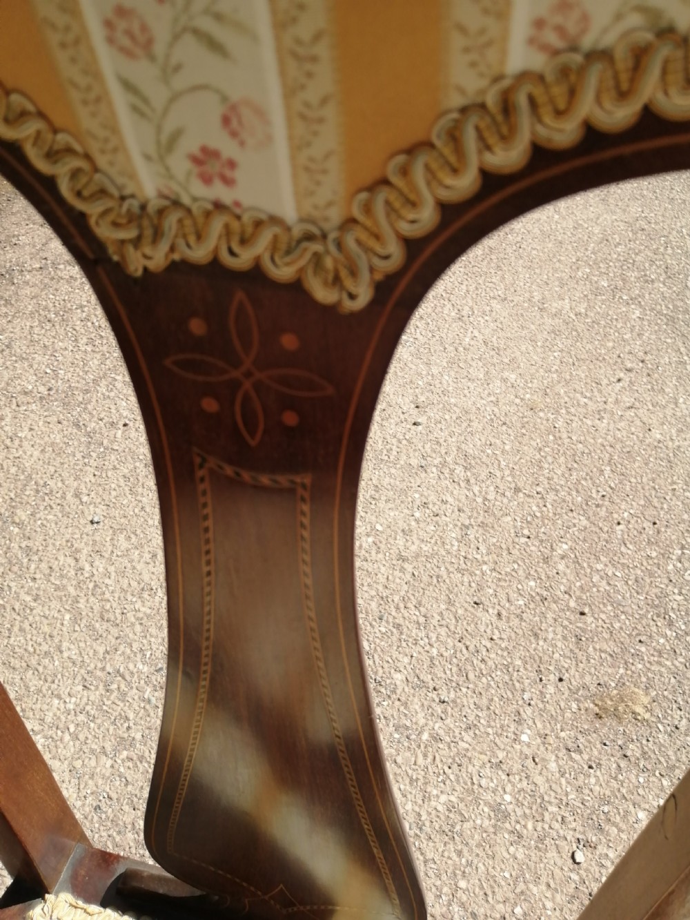Arts and Crafts inlaid mahogany arm chair, possibly Scottish. View X