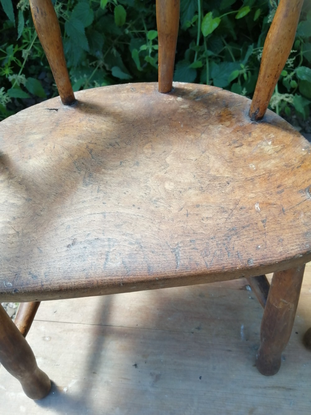 2 Antique elm childrens chairs. View II