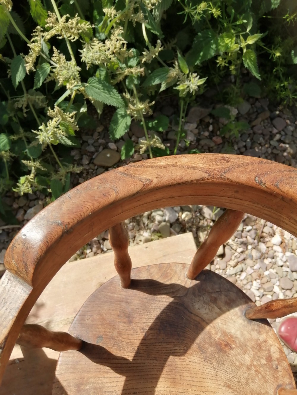 2 Antique elm childrens chairs. View V