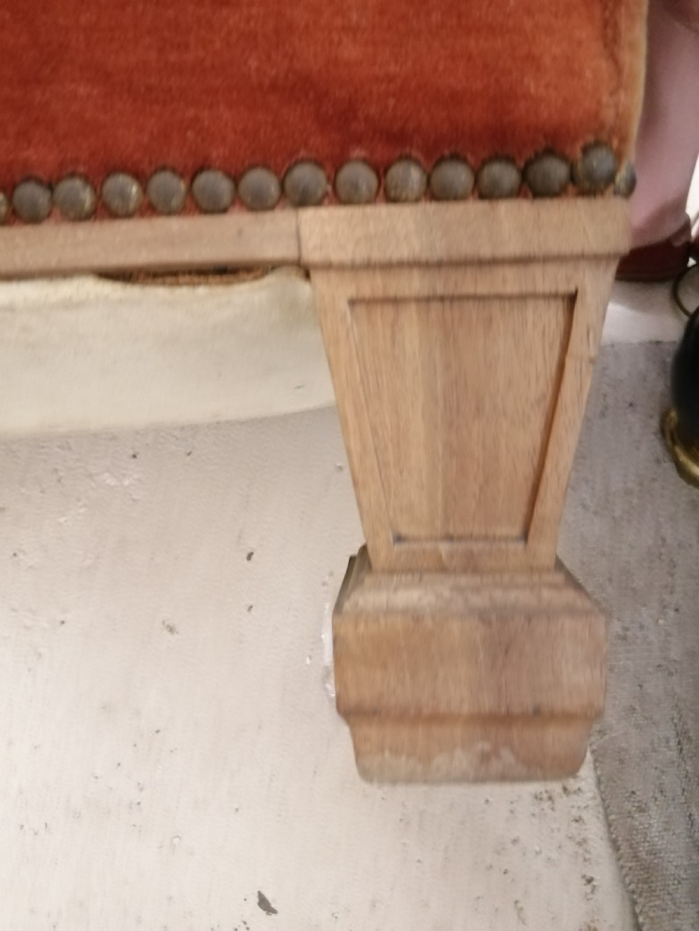A Victorian, plush velvet club arm chair. View III