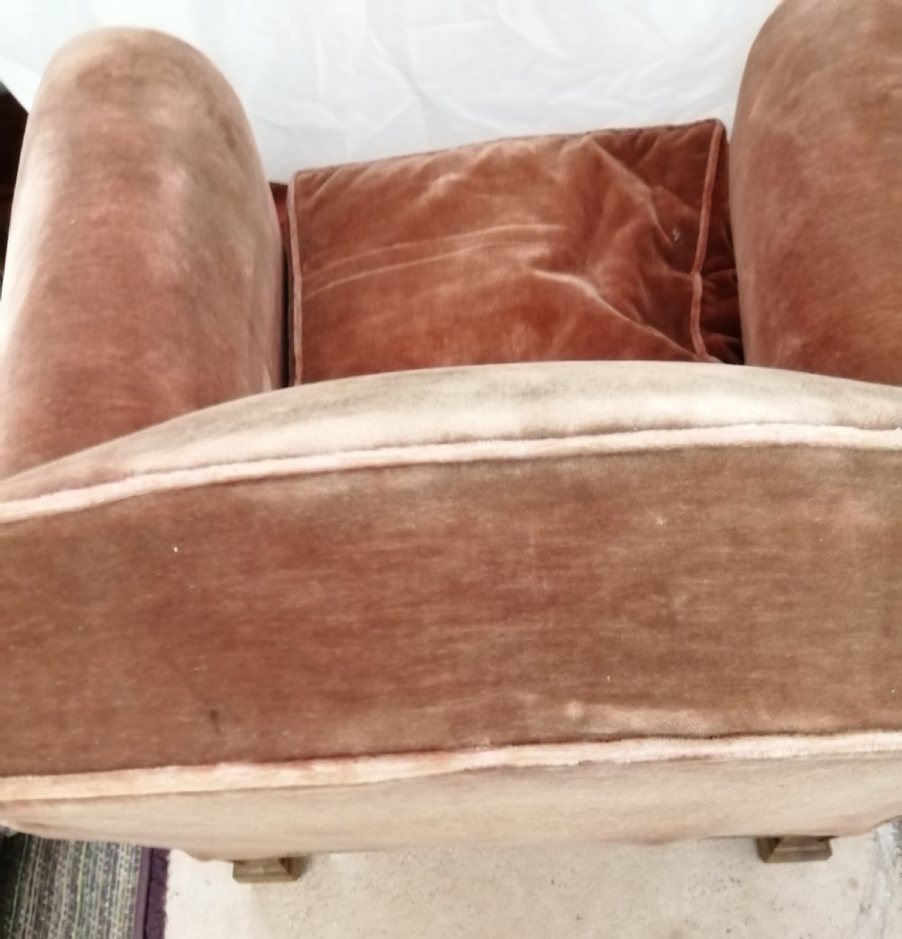 A Victorian, plush velvet club arm chair. View VII