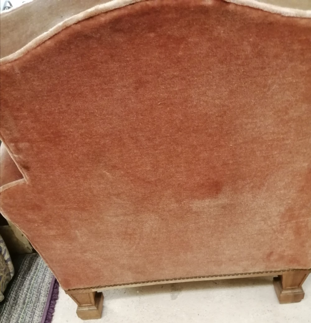A Victorian, plush velvet club arm chair. View VIII