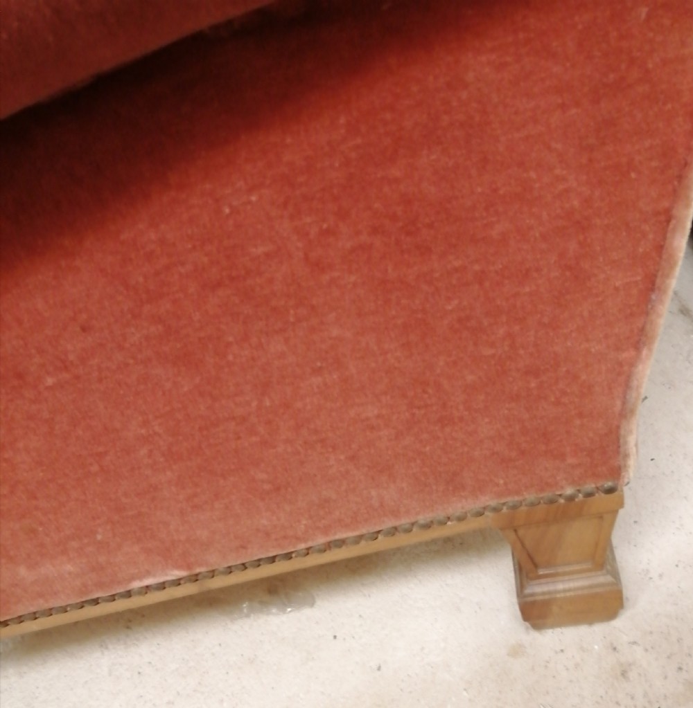 A Victorian, plush velvet club arm chair. View IX