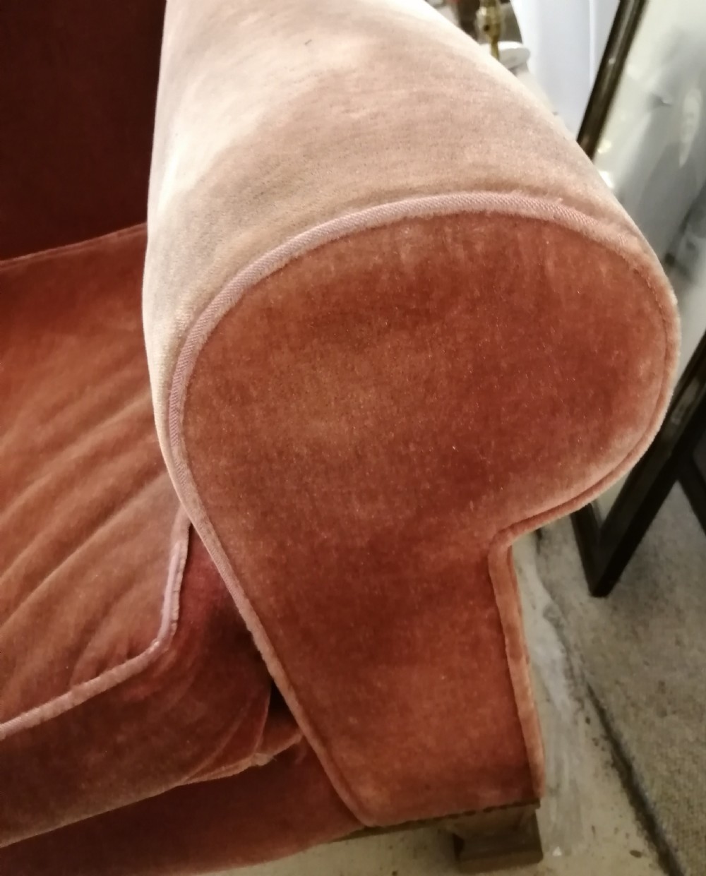 A Victorian, plush velvet club arm chair. View XII