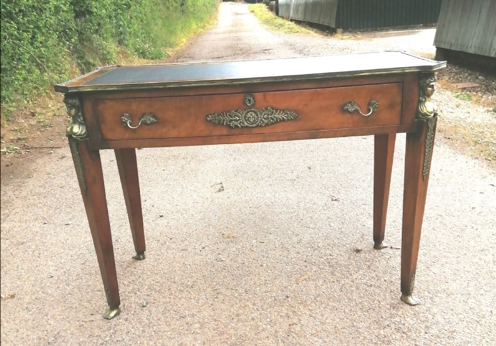 Antique French walnut writing table.