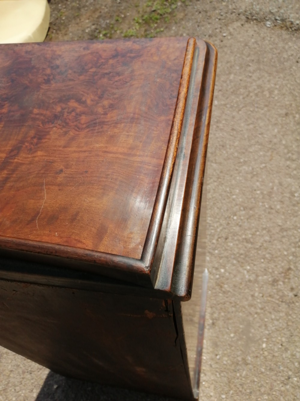 Victorian walnut bedside cabinet. View VI