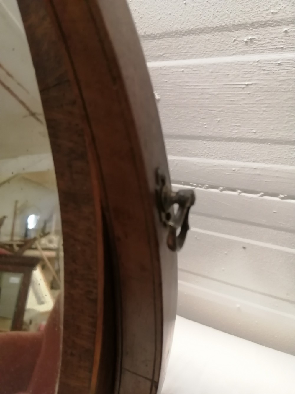 Georgian mahoganyoval dressing table mirror. View IV