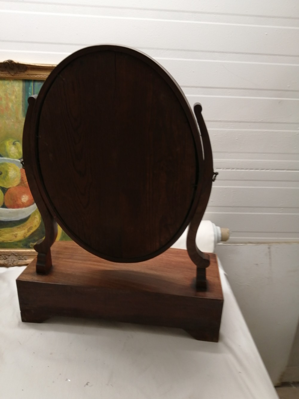 Georgian mahoganyoval dressing table mirror. View VIII