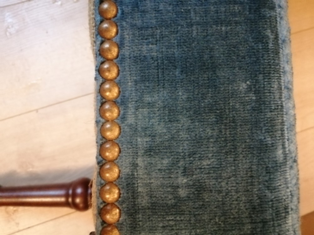 Antique long woolwork top stool  View VI