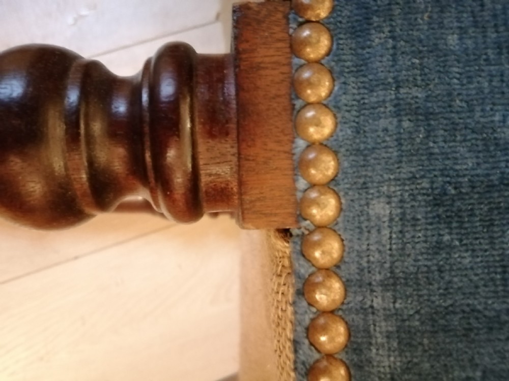 Antique long woolwork top stool  View VII