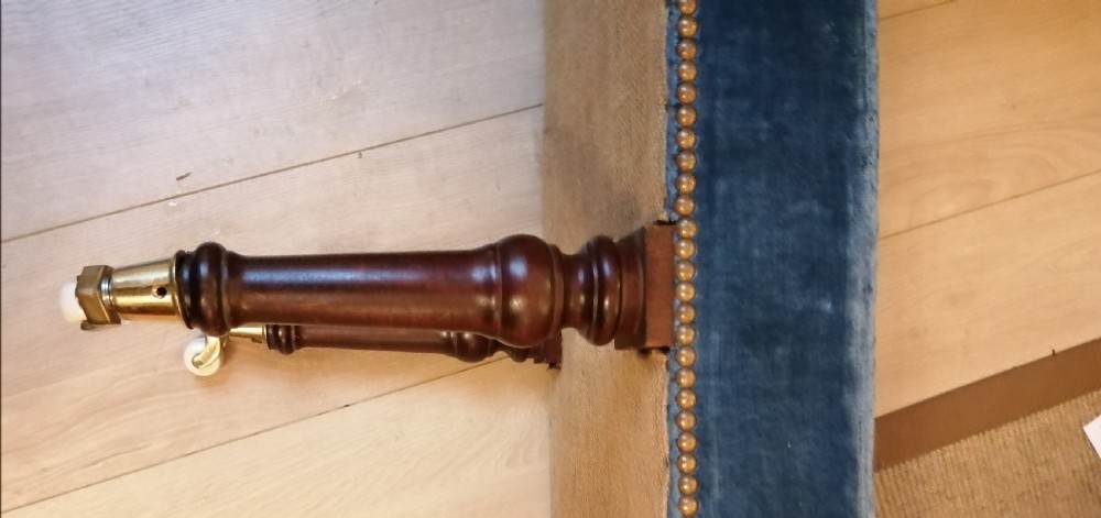 Antique long woolwork top stool  View XIV