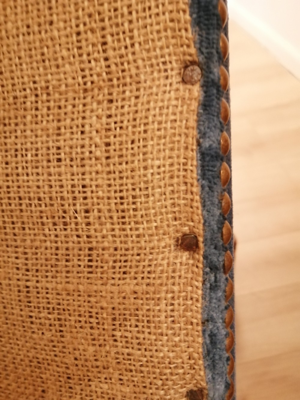Antique long woolwork top stool  View XV
