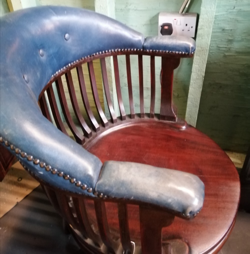 Antique mahogany desk chair. View III