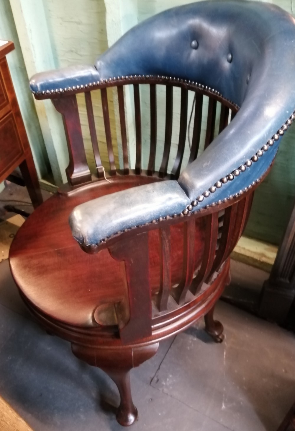 Antique mahogany desk chair. View IV
