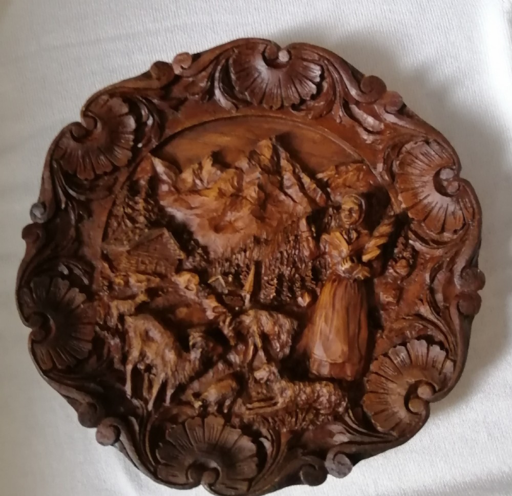 Antique Black Forest plaque.