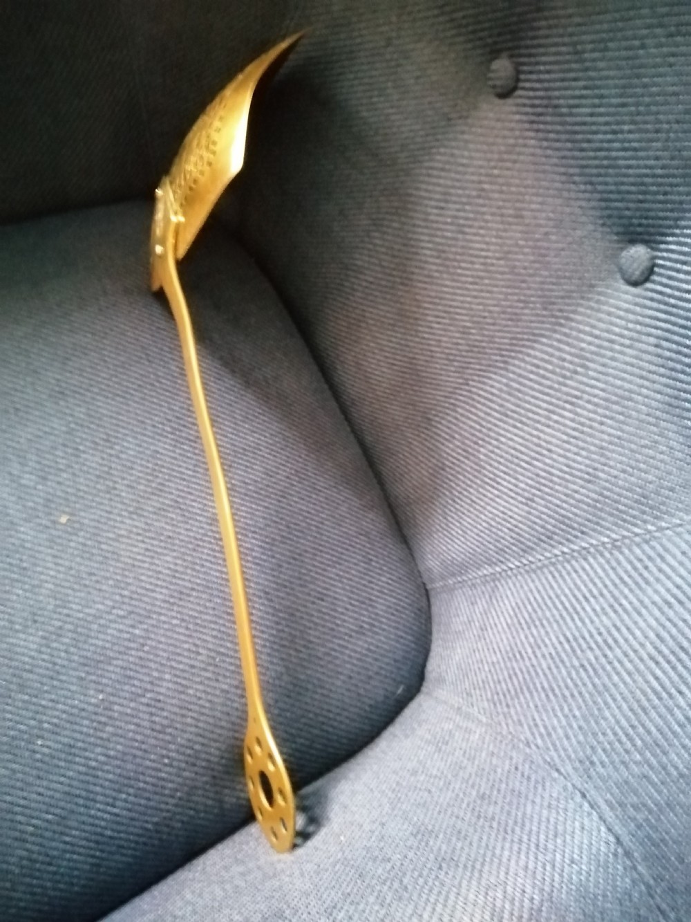Georgian brass skimmer. View III
