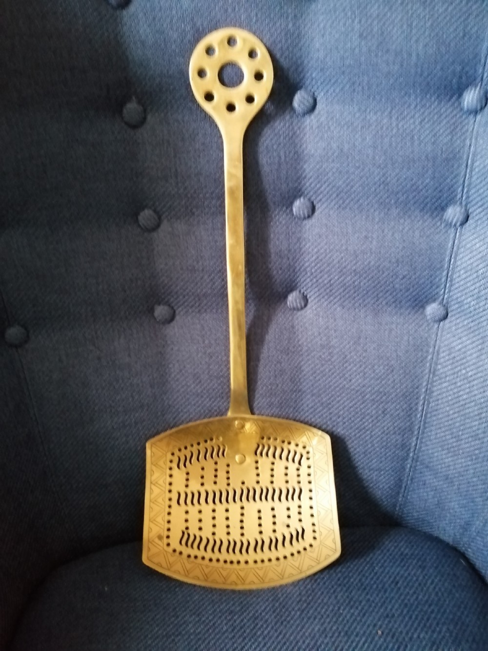 Georgian brass skimmer. View V