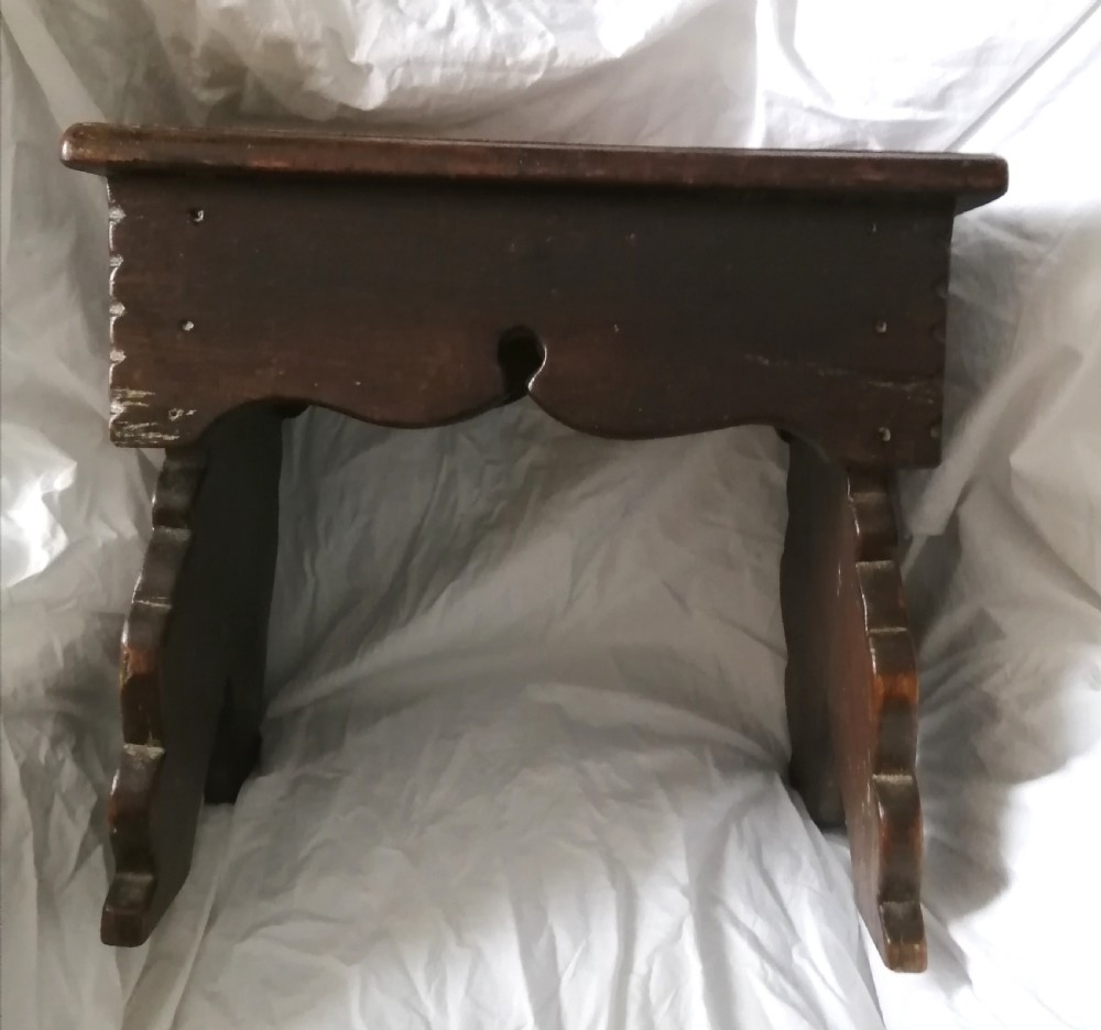 A fine antique boarded stool