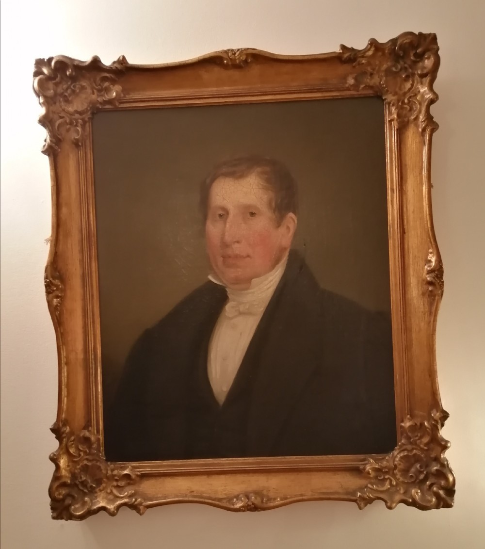 Handsome 19ç portrait in original frame.