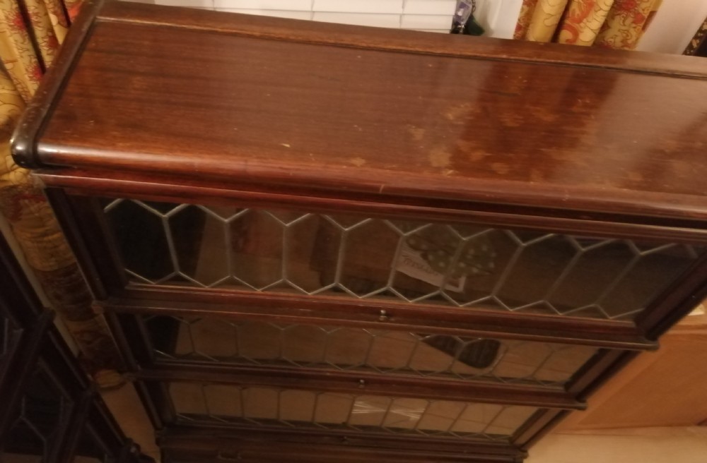 A pair of Edwardian mahogany Globe Wernicke's.  View III