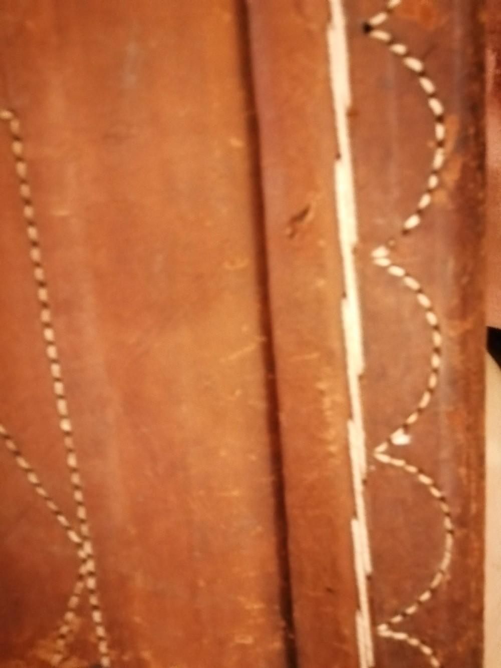 A rare Anglo Indian stitched leather traveling trunk. View XVI