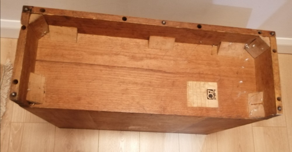 A small English solid oak open bookcase. View VIII