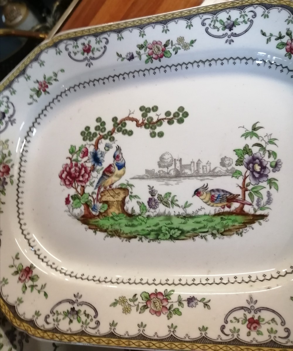 2 antique Staffordshire serving platters. copeland spode View II