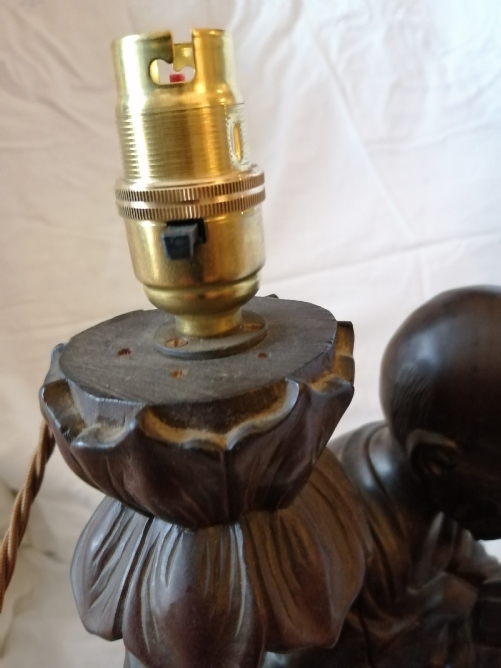 Impressive oriental hardwood lamp View VI