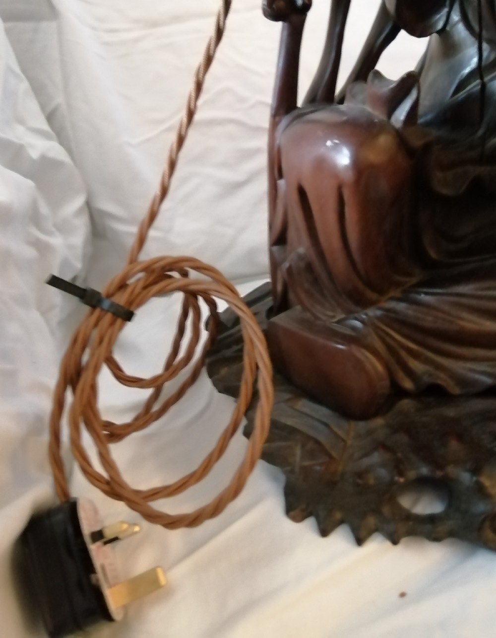 Impressive oriental hardwood lamp View XV