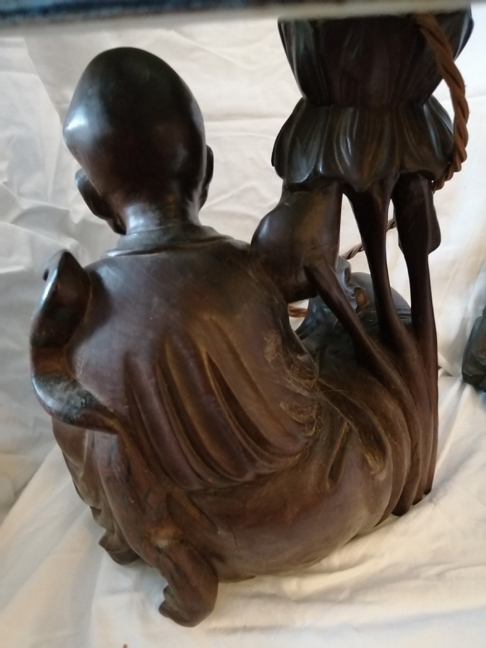 Impressive oriental hardwood lamp View XVIII