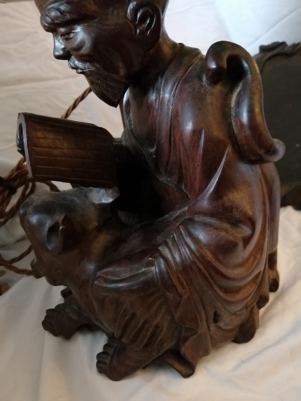 Impressive oriental hardwood lamp View XX